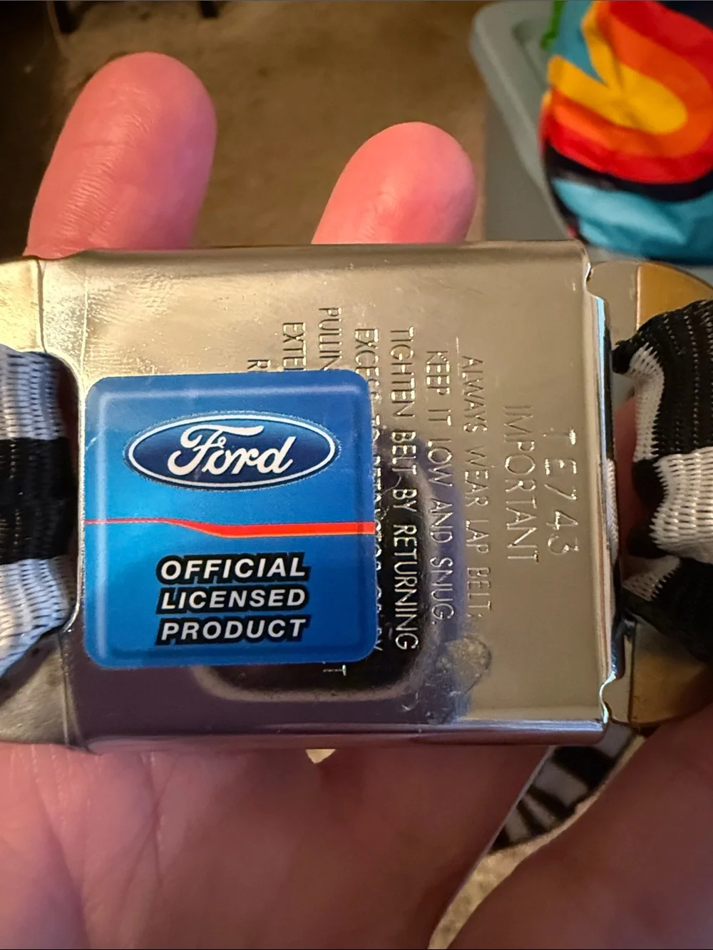 🖤FORD CHECKERED SEATBELT BELT SIZE ONE SIZE FITS ALL🖤